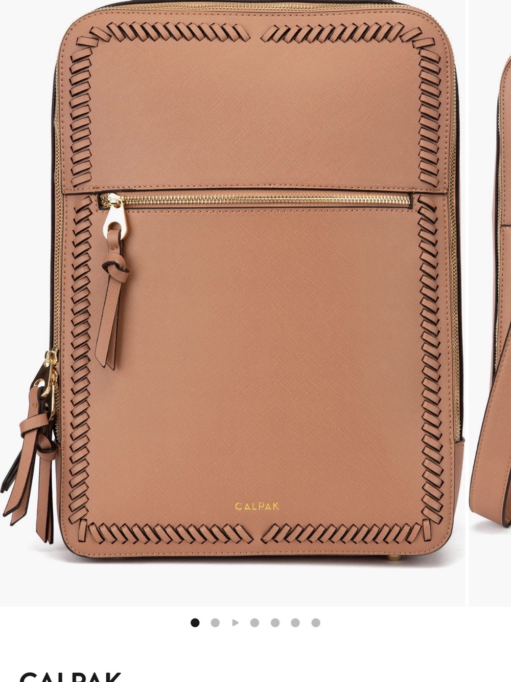 CALPAK Kaya Faux Leather Laptop Backpack | Tan
